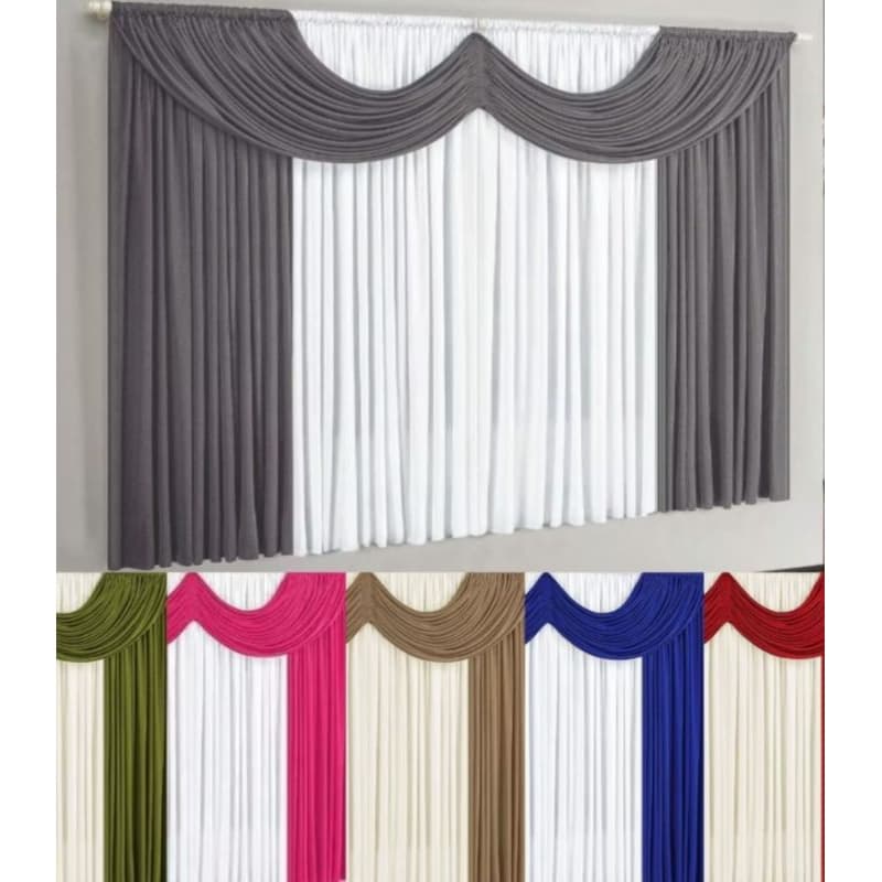 Cortina Paris 2,00x1,70m para Sala e Quarto | Cortina Decorativa | Top Mix Enxovais
