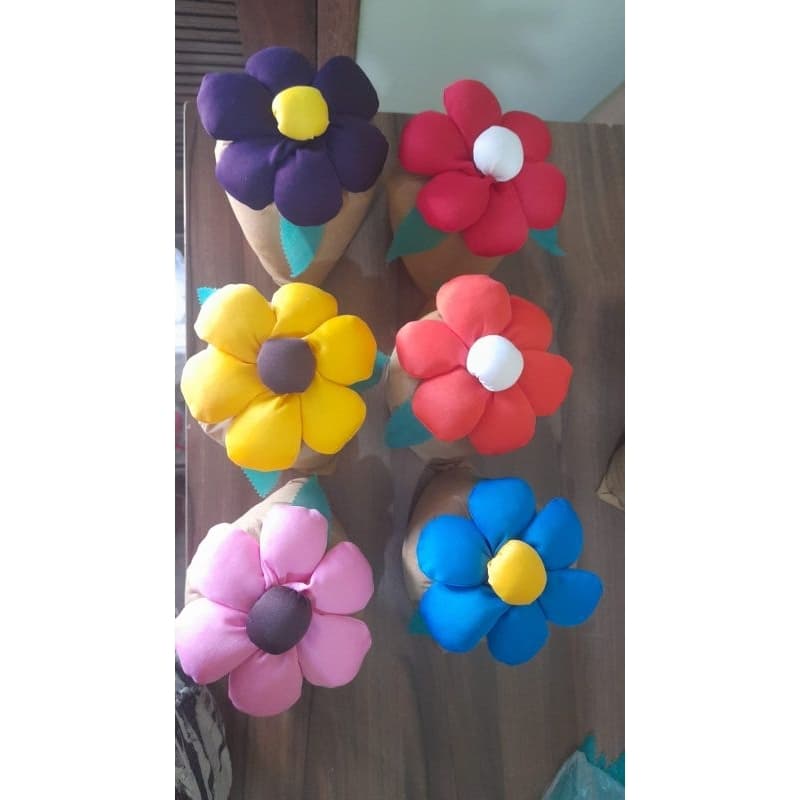 Peso artesanal de porta decorativo flor