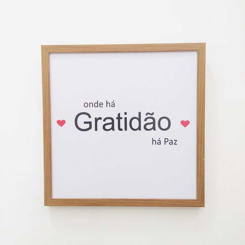 Quadros para caixa de luz resinado  onde há GRATIDÃO há paz 53x53 sala\decoração