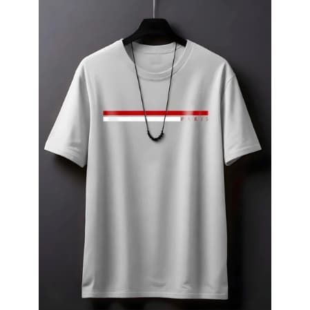 Camiseta Masculina Paris Faixa Goldem Camisa T-Shirt Manfinity Street Wear 100% Algodão