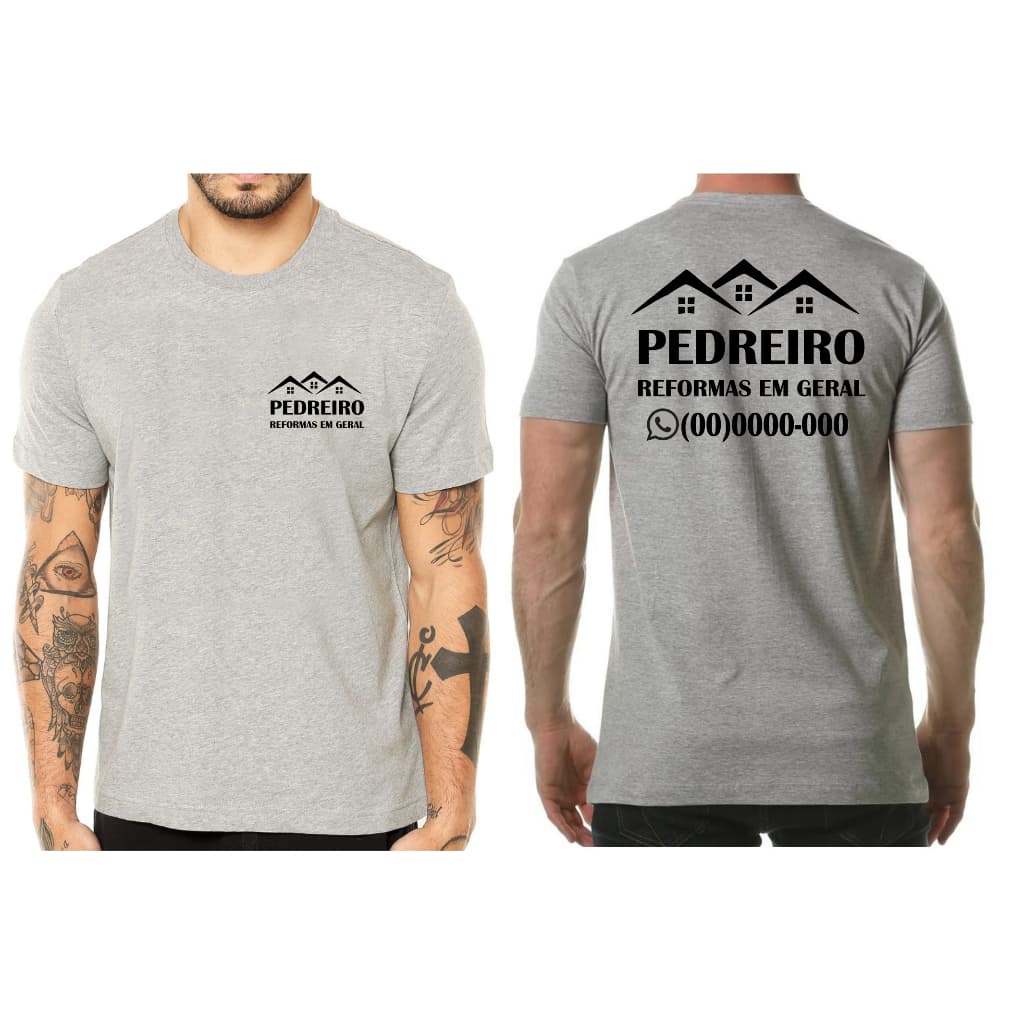 Camisa personalizada PEDREIRO trabalho com whatsapp