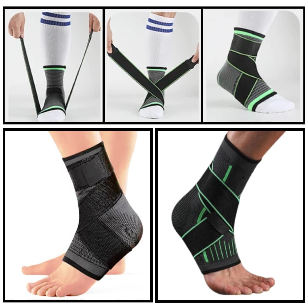 Tornozeleira de Compressão Ortopédica Ajustável Esportiva Proteção para Crossfit Anti-Derrapante