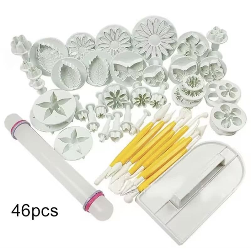 Kit Cortador Ejetor Pasta Americana Biscuit 46 Pcs