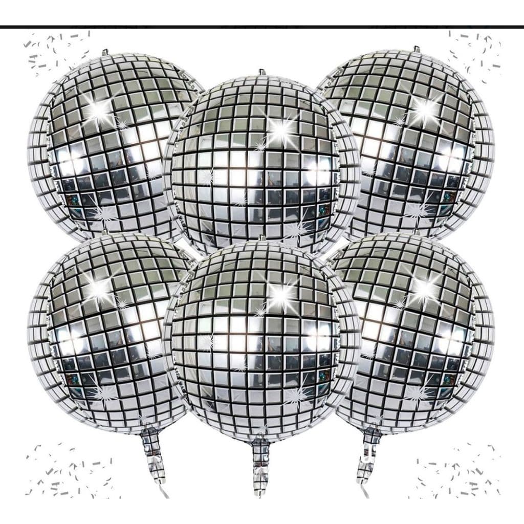 5 /10 Balão Globo Discoteca Metalizado 4d Bexiga Festa Balada