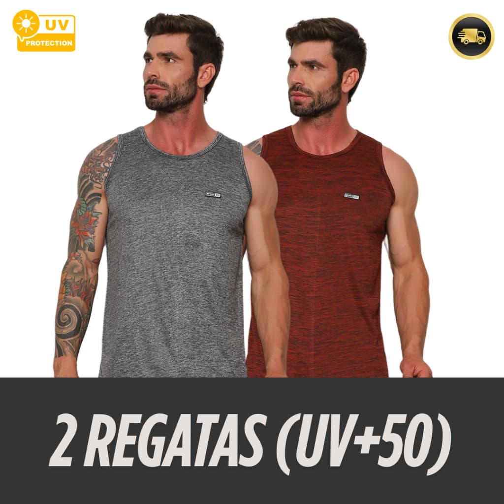 Kit 2 Camisas Dry fit Masculino Regata Kit com duas Camisetas de academia masculina Treino