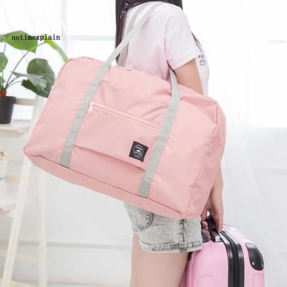 Bolsa mala para viagem dobrável impermeável com grande capacidade e alça