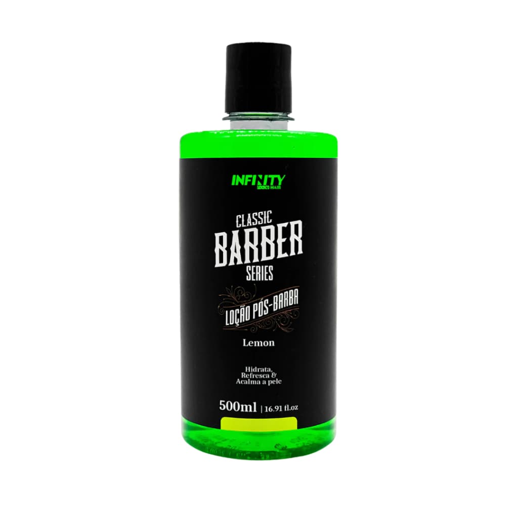 Loção Pós-Barba Limão 500ml Infinity Looks Hair Alívio e Frescor Imediato