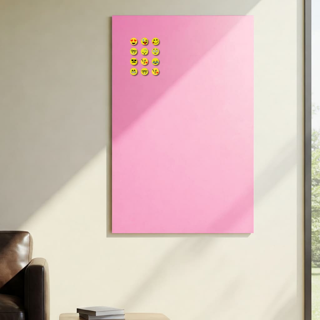 Painel Metálico 80X50cm ROSA Mural De Fotos e recados + 12 Imãs