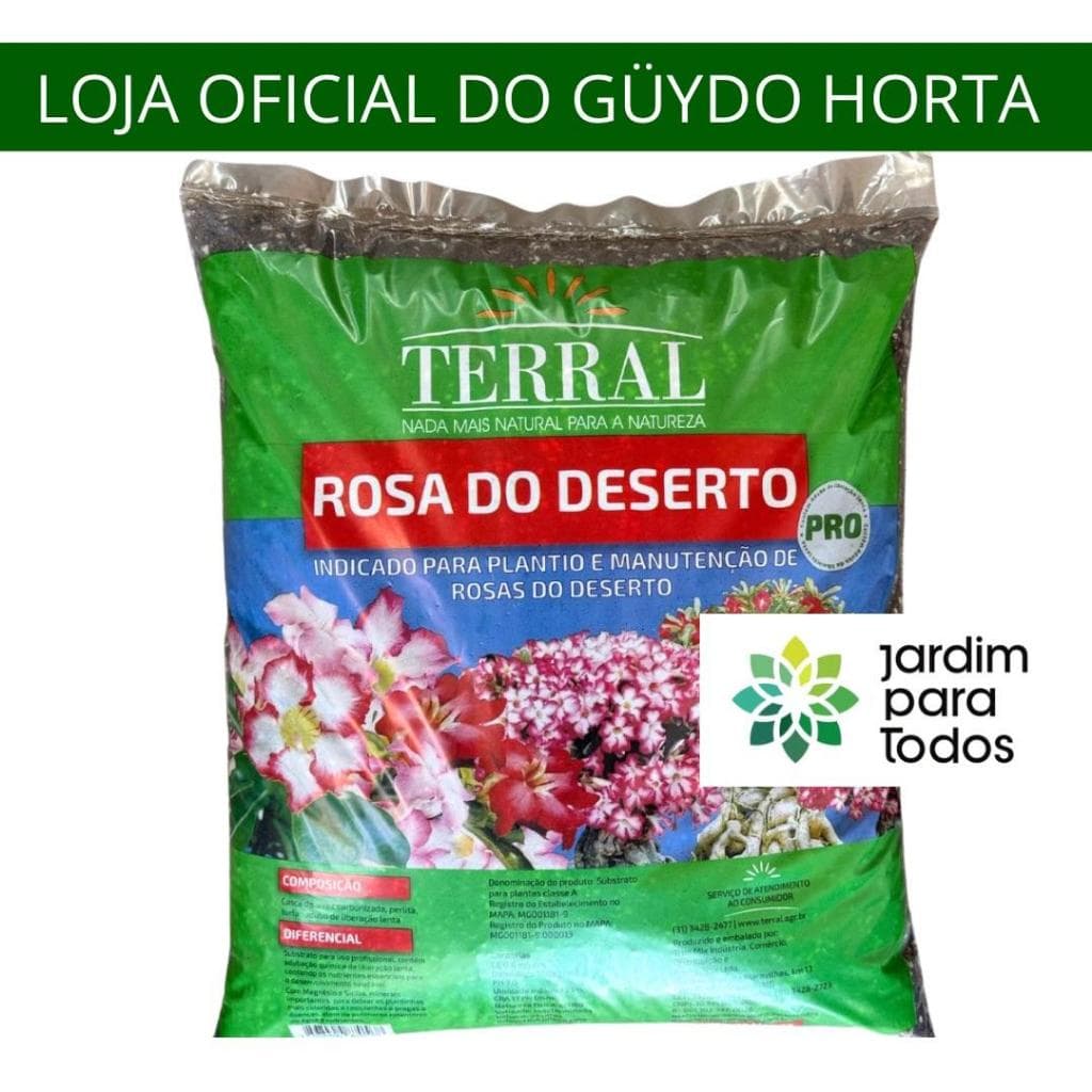 Substrato Rosa do Deserto Terral 25L
