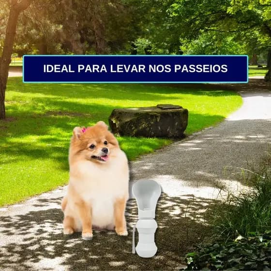 Bebedouro Portátil Para Pets de Silicone e Copo Lava Patas Compacto Cachorros Pequenos Porte