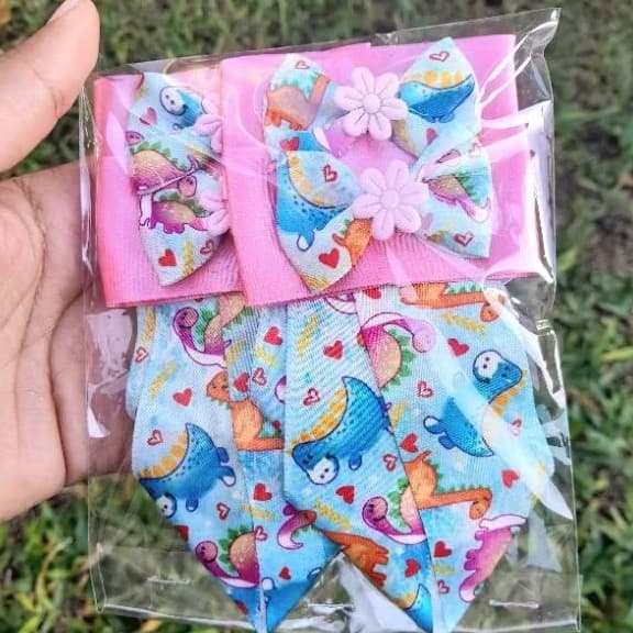 KIT DE GRAVATINHAS PET FÊMEA TAMANHO M