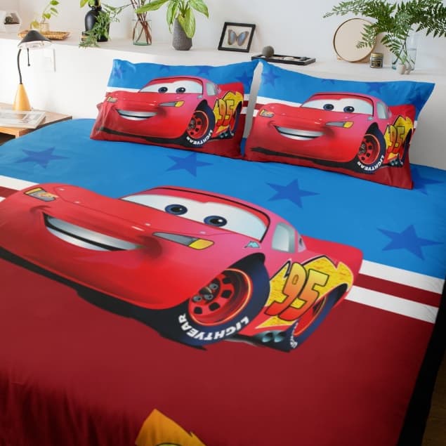 Jogo de Lençol Carros Mcqueen Decoração Quarto Infantil