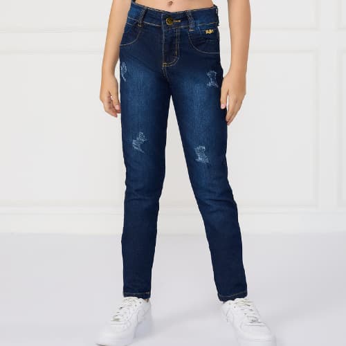 Calça Jeans Feminina Infantil Juvenil Menina