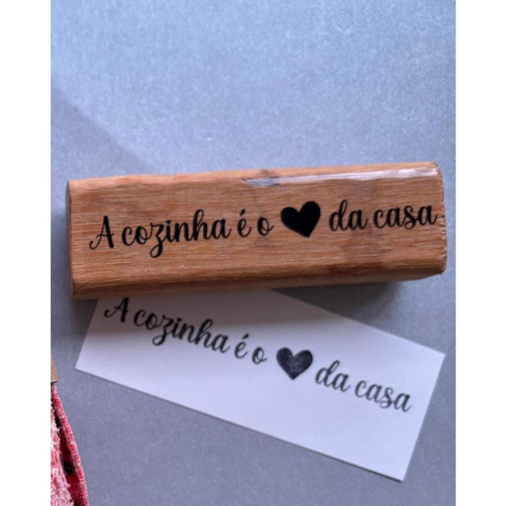 Carimbo de madeira Frase
