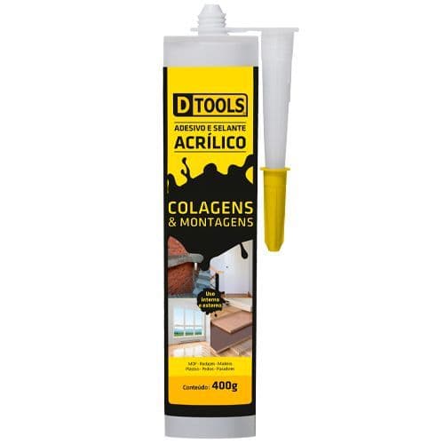Cola rodapé e da acabamento 400g Dtools Colagem e montagem