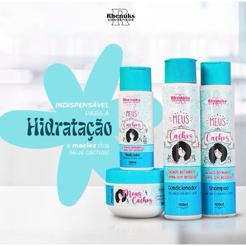 KIT CAPILAR MEUS CACHOS - 1 KIT COM 4 PEÇAS