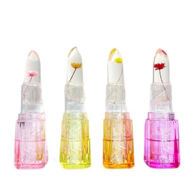 BATOM MAGICO BRILHO LABIAL LIPSTICK ESSENCE FLOWERS MOISTURIZE LOVE RAIN - LR-5018