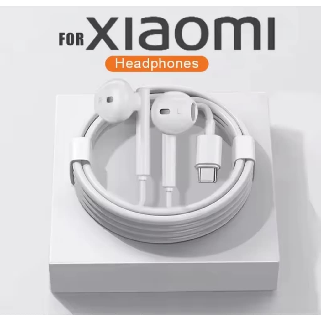 Fone de Ouvido Tipo C XIA Poco X6 X7 Pro Redmi Note 12 13 13C 13 Pro 13 Pro+ Mi 11 12 13 14