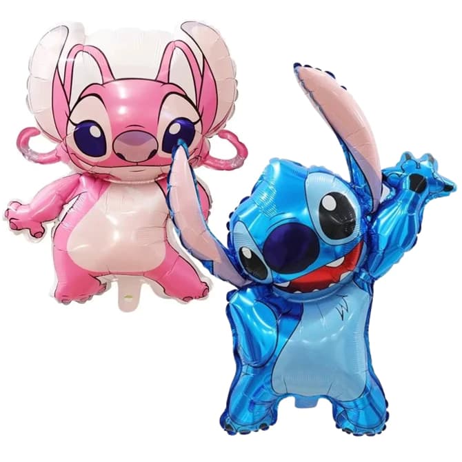 Balão Metalizado Stitch e Angel – Festa Infanti