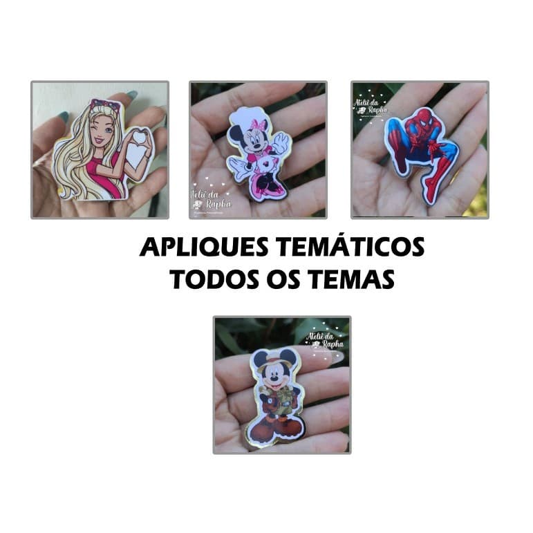 Apliques 3D (em Camadas)  Temático - Todos os Temas