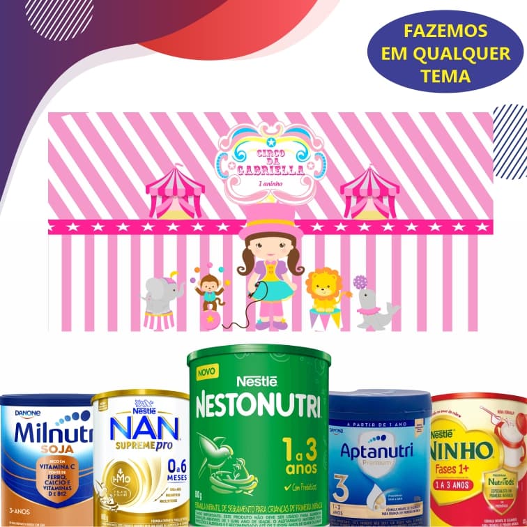 ADESIVOS OU ROTULO PERSONALIZADOS PARA LATA DE LEITE 800G