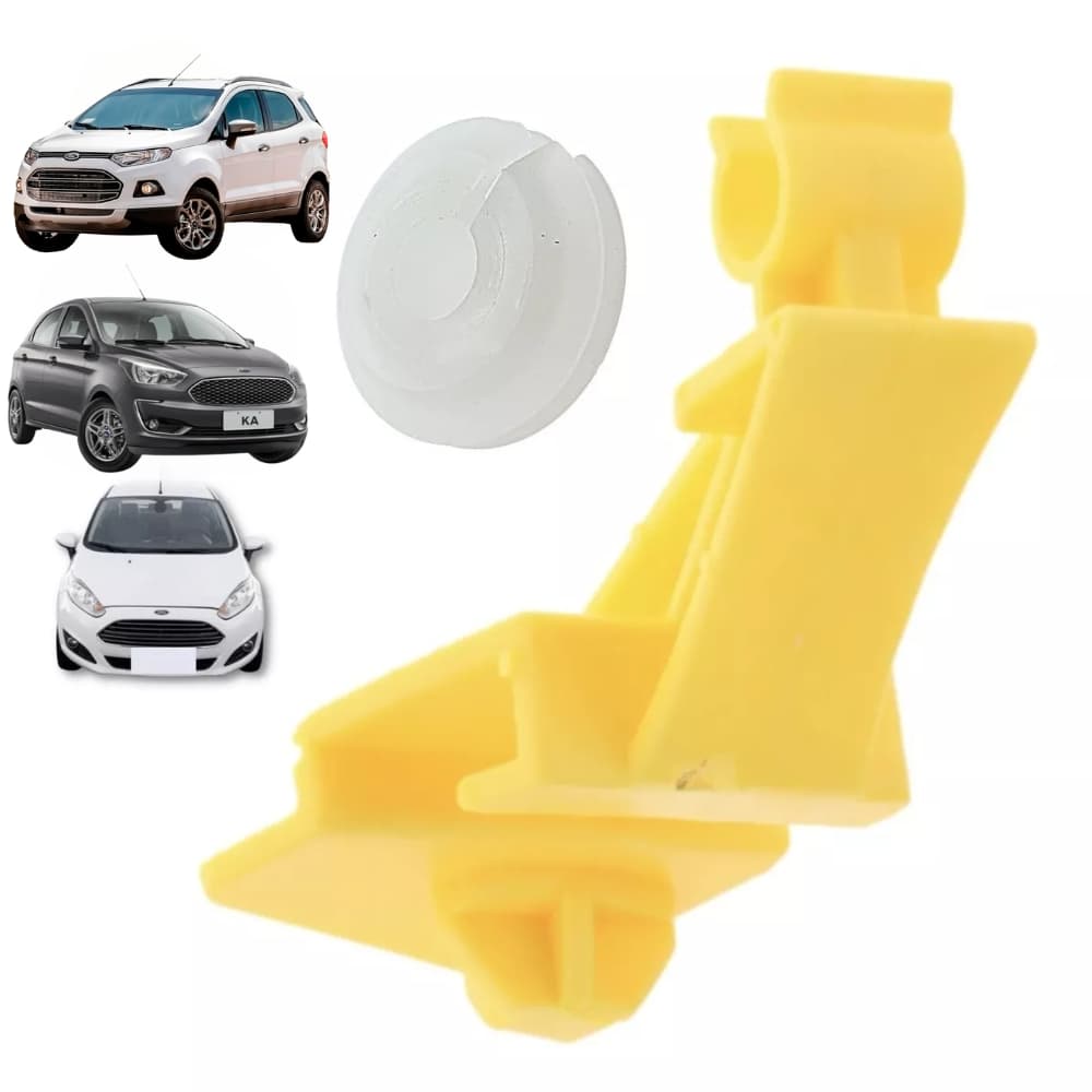 Kit Grampo Suporte Vareta Do Capô Ford Ka Fiesta Ecosport