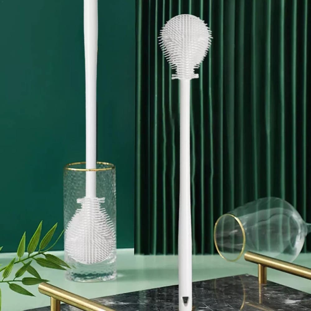 Kit 2 Escovas de Silicone Longa de Limpeza para Copos Taças Jarras Mamadeiras Multiuso