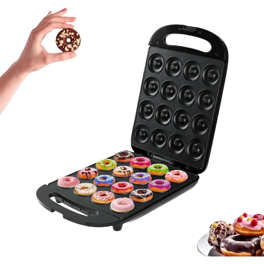 Máquina de Fazer Mini Donuts Rosquinhas 16 Furos Cavidade Antiaderente 110v
