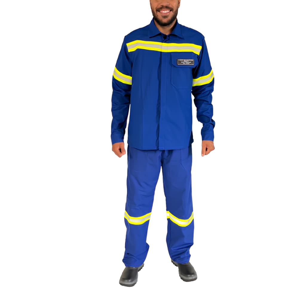 Conjunto Anti-chama Camisa Manga Longa Calça Refletiva Nr10