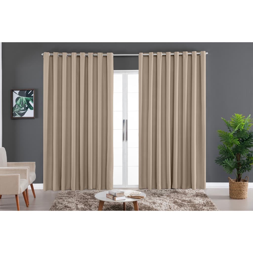 Cortina Blackout Tecido 2,80m x 1,80m Para Varão Simples 90% Blecaute Corta Luz