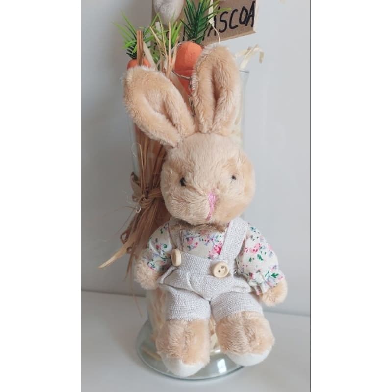 Coelho de  Pelucia de Pascoa para decoracao, mesa posta , lembranca de Páscoa