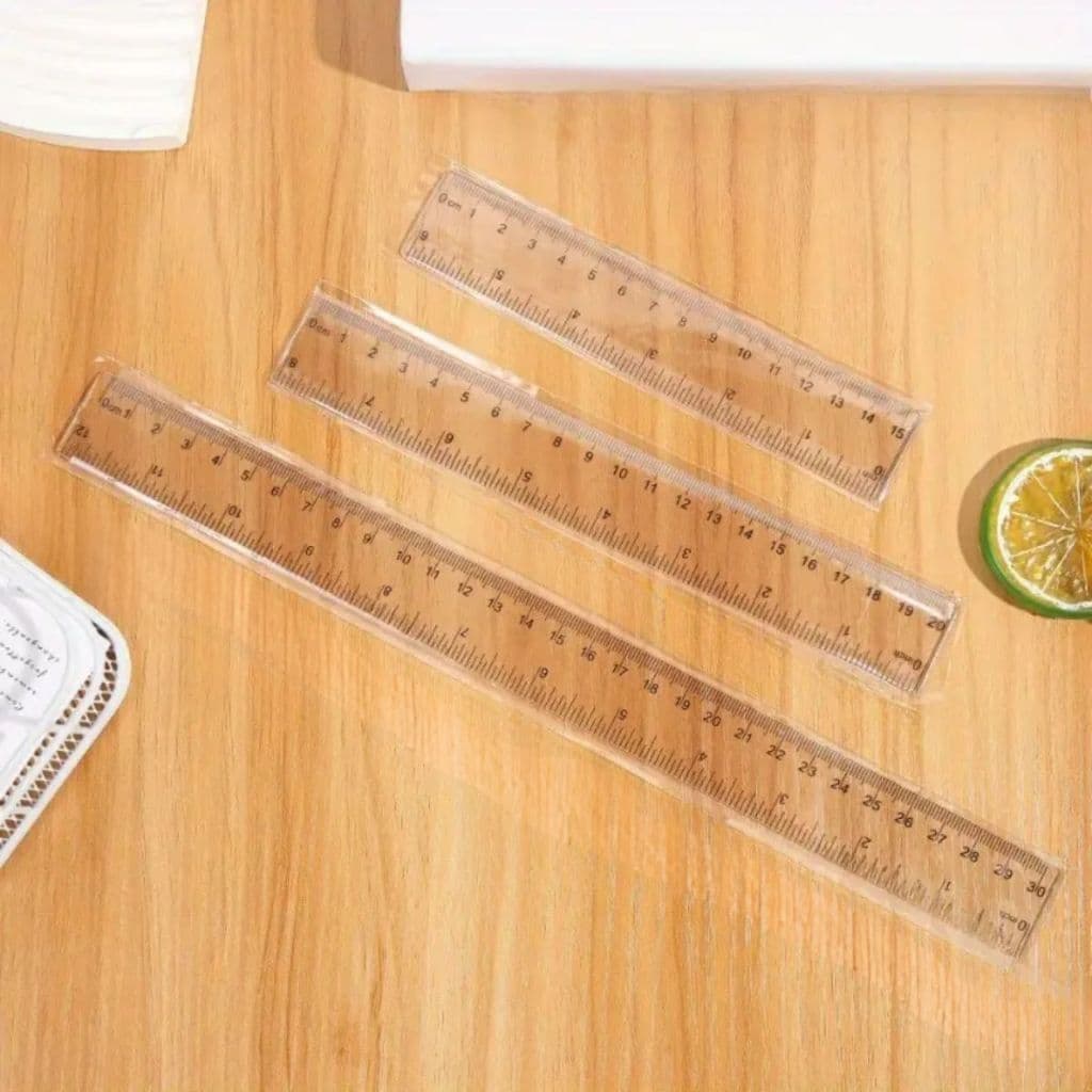 Réguas Rigida Escolar 30CM Régua de Plástico Transparente Regua Medidora Escola Escritório