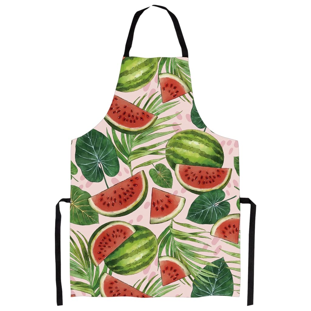 Avental Em Tecido Sublimado Estampa Frutas Floral Melancia Cozinha Cozinheira 01