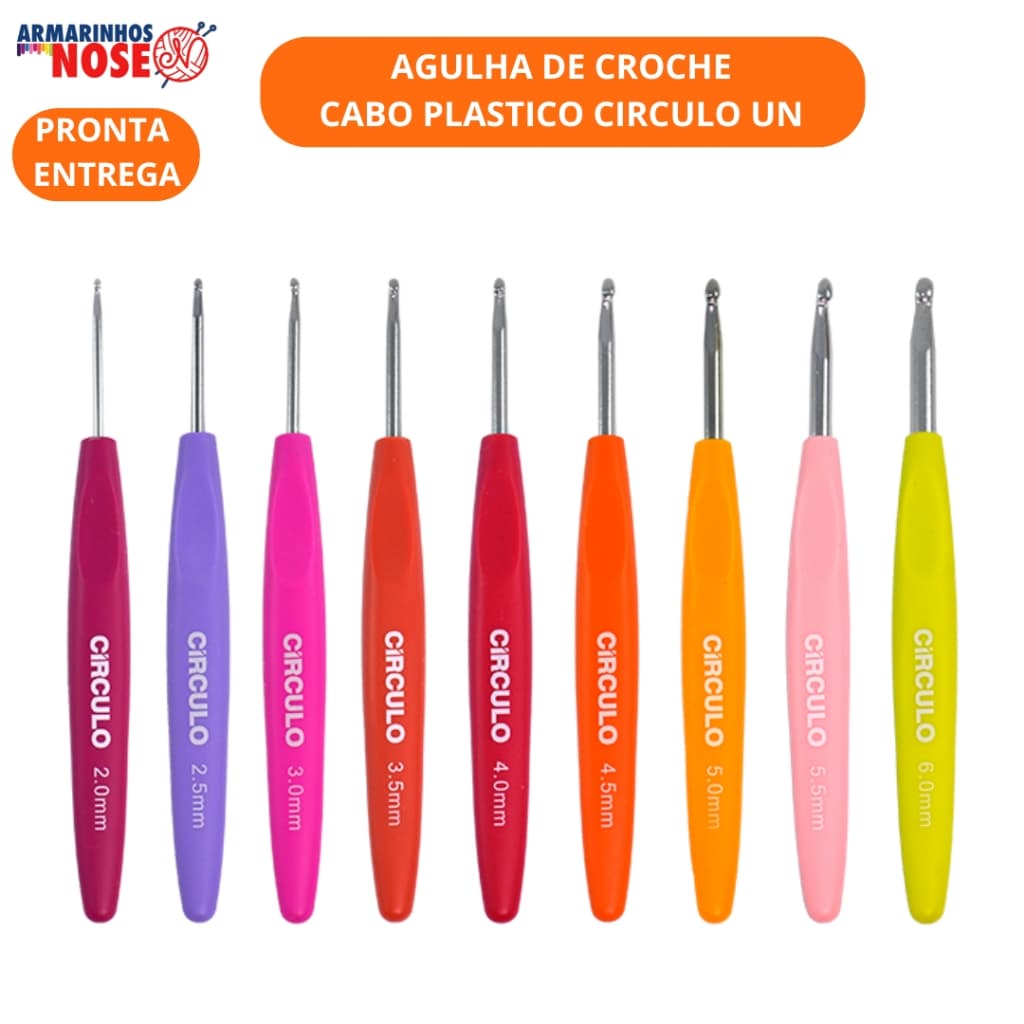 Agulha de Croche Cabo Plastico Circulo Un