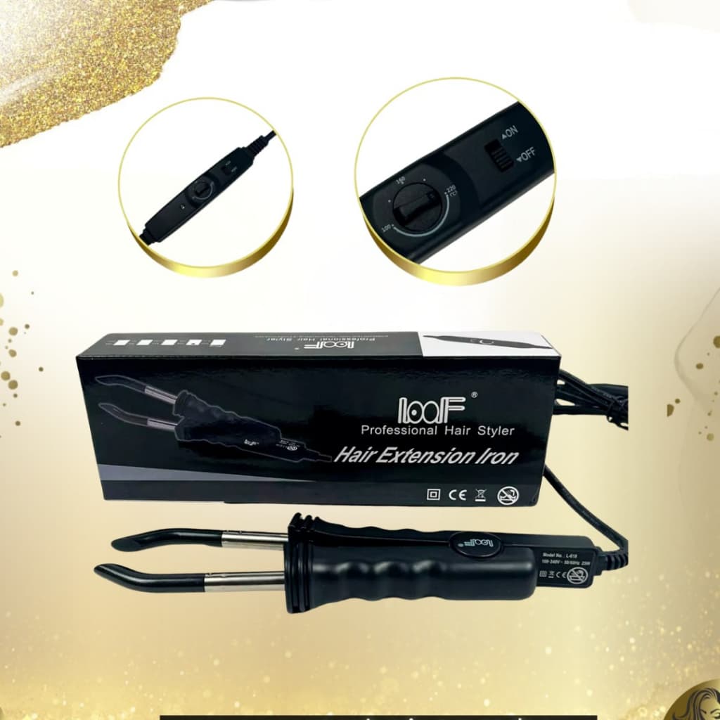 Pinça Mega Hair Aplicação De Queratina Loof Hair - Bivolt