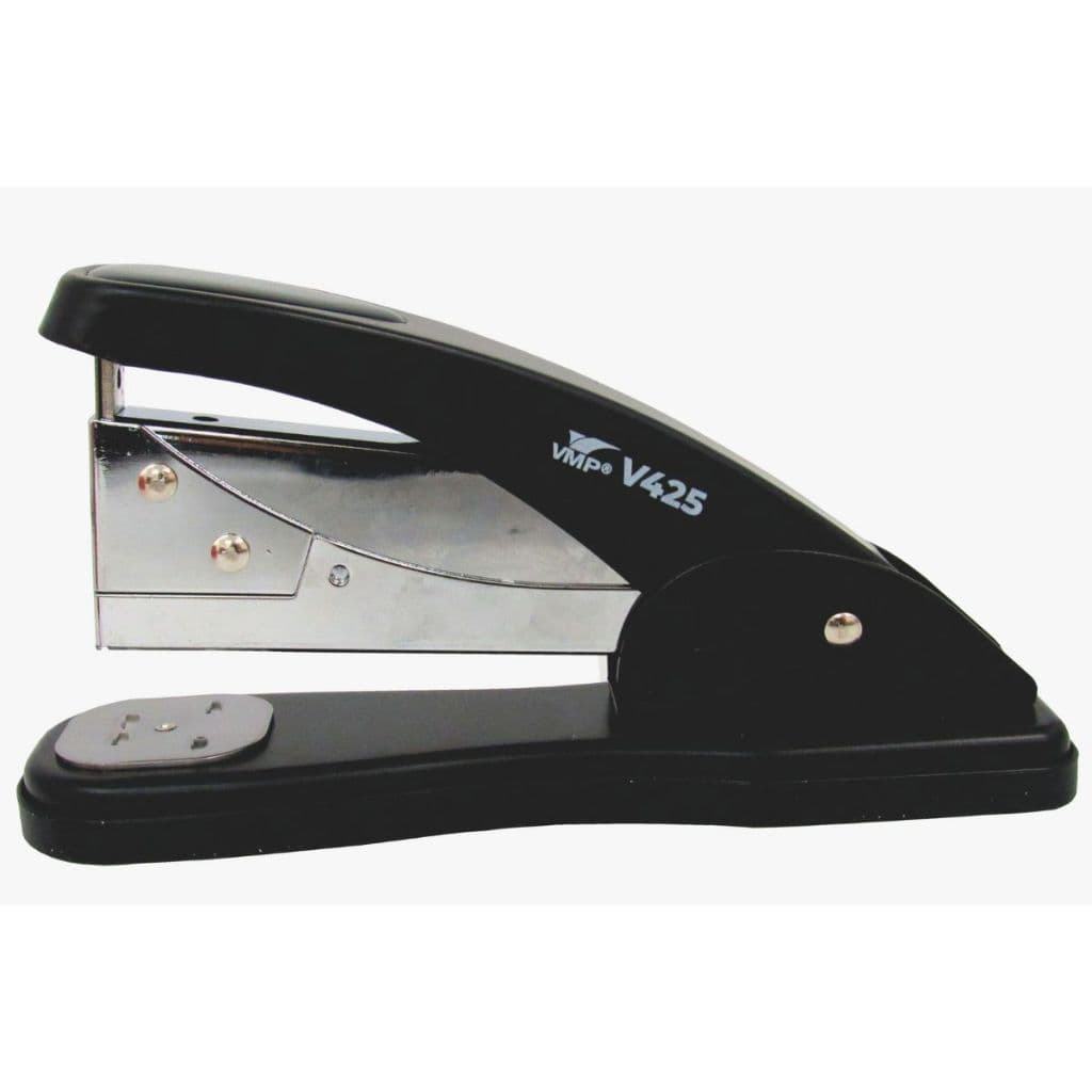 Grampeador de Mesa V425 Manual 25 Folhas Papel Escritório Escolar Grampos Preto