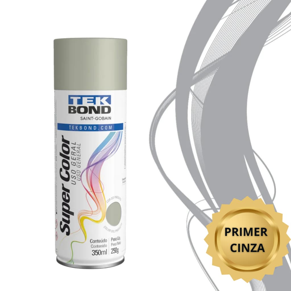 Primer Fundo Spray Para Pintura Preparador de pintura 350ml/250g Tekbond
