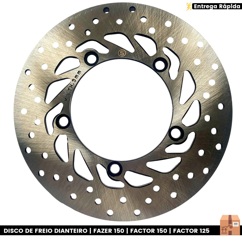 Disco de Freio Moto Dianteiro Yamaha Fazer 150 - Factor 150/125