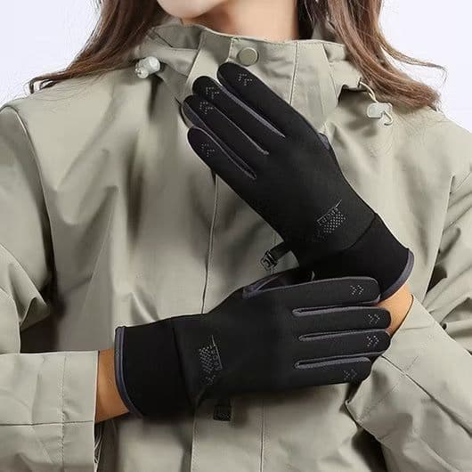 Luvas Quentes Esportivas De Outono Inverno Unissex Bike Prova D´Água Touch Screen Anti Derrapante
