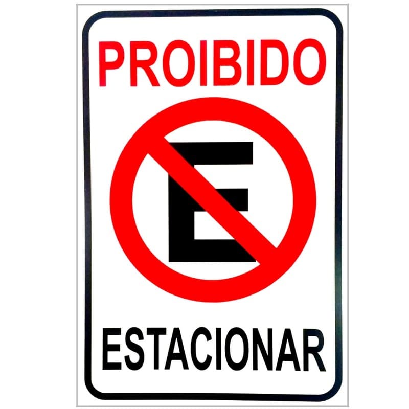 Placas PROIBIDO ESTACIONAR - Sinalização Casa, Garagem ou Estabelecimento Comercial 20x30 Envio Imediato Produto Premium