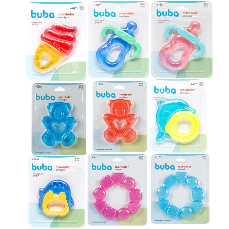 Mordedor de Água - Buba - Mordedor Massageador Dente bebe infantil mordedor