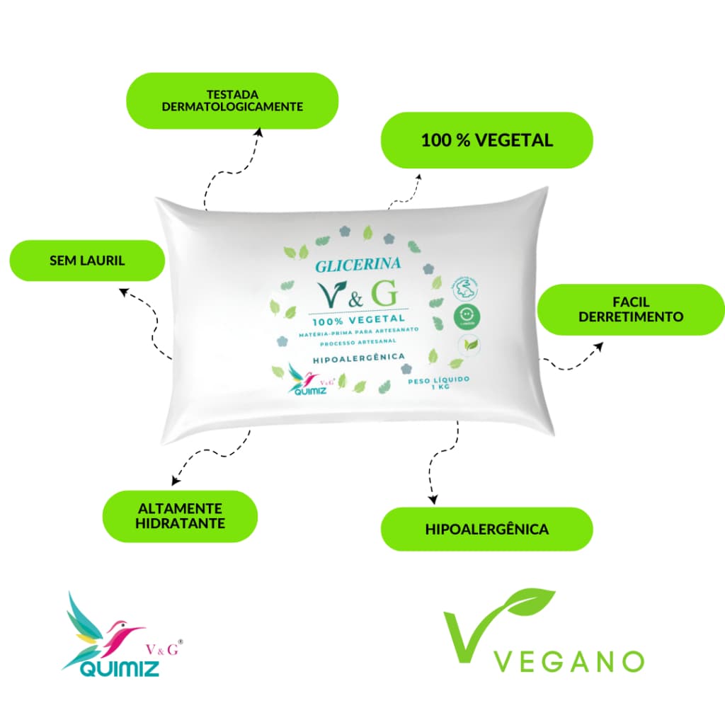 BASE GLICERINA 100% VEGETAL - V&G - hipoalergênica
