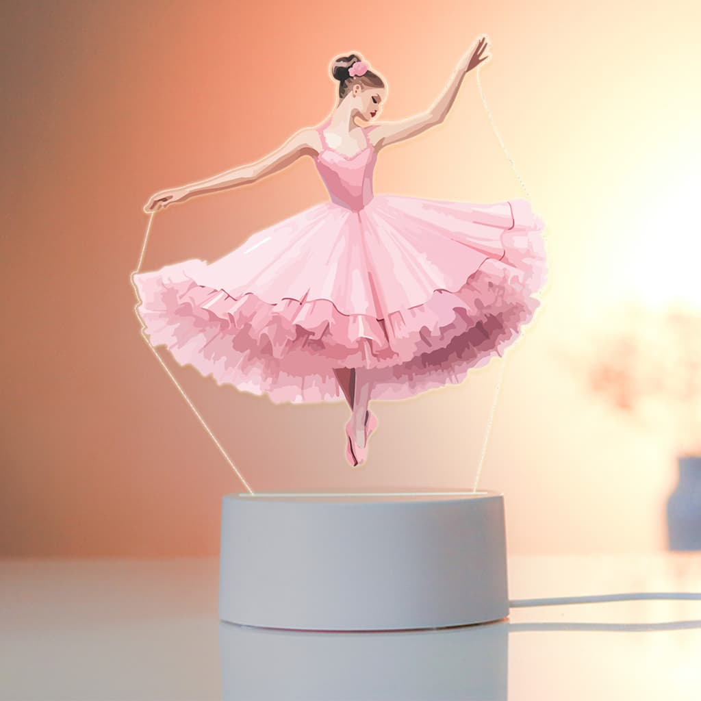 Luminária colorida Led UV - Bailarina, Ballet