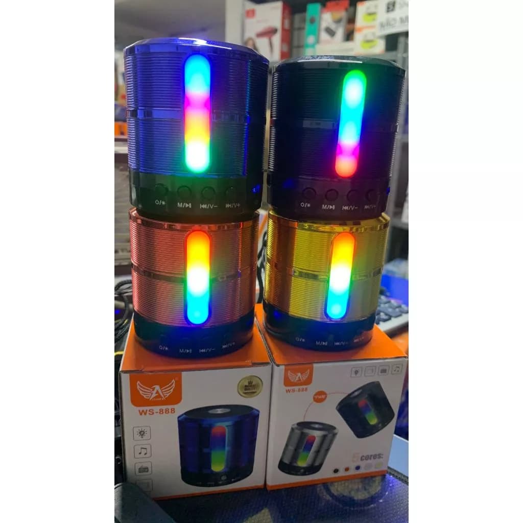 Caixa de Som Mini 10W com Bluetooth FM e USB Altomex WS-888 com Luz RGB - Dragão
