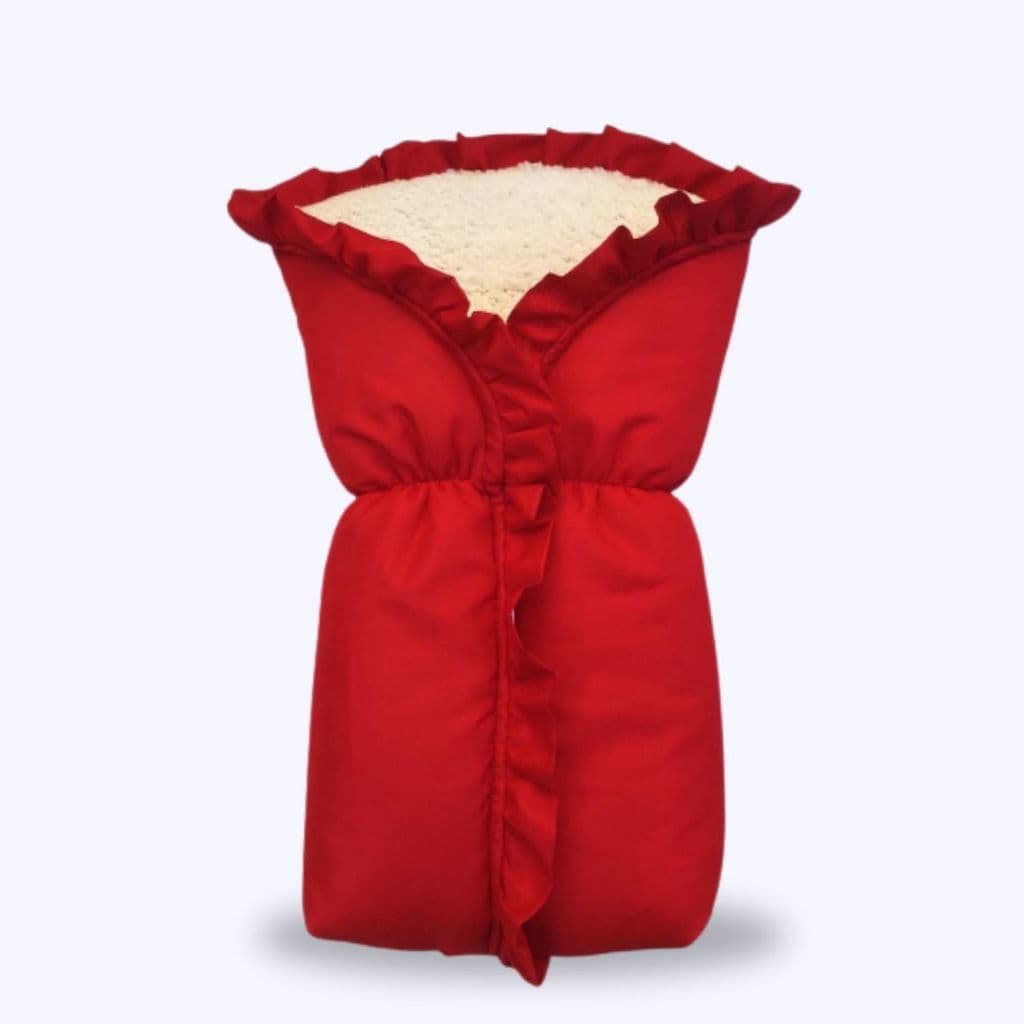 Porta Bebê Saco de Dormir Sherpa Coberdrom Inverno Quentinho Menina Menino Vermelho