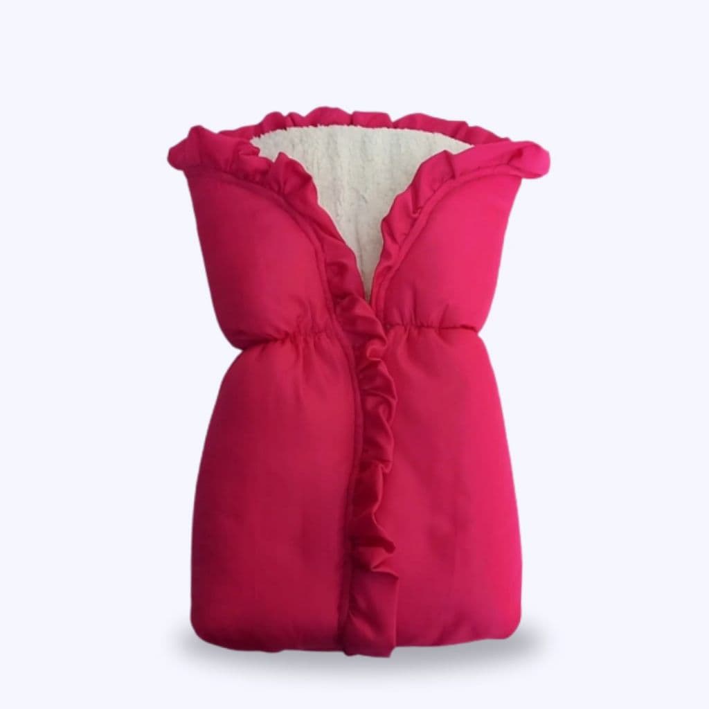 Porta Bebê Saco de Dormir Sherpa Coberdrom Inverno Quentinho Menina Rosa Pink