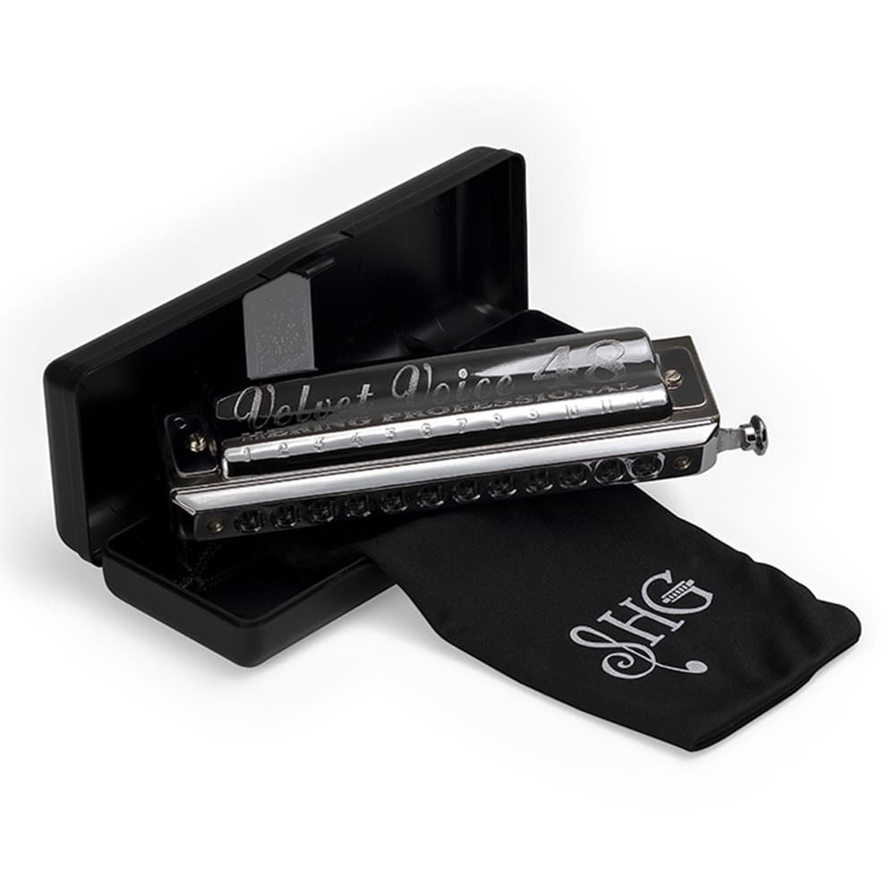 Gaita De Boca Hering Cromatica Valvet Voice 48 V 1148 Em Do