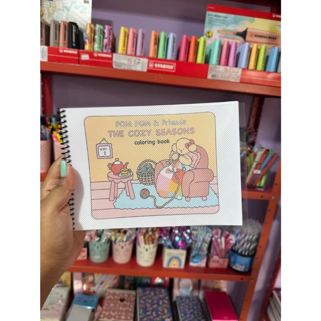 Livro de colorir Pompom & friends Vol.2 - Gramatura 180g