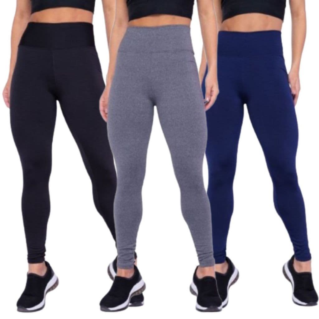 Kit 3 Calça Leg Legging Suplex Levanta Bumbum Tecido Grosso Premium Promoção 6x/Sem Juros Preço de Atacado Envio Rápido
