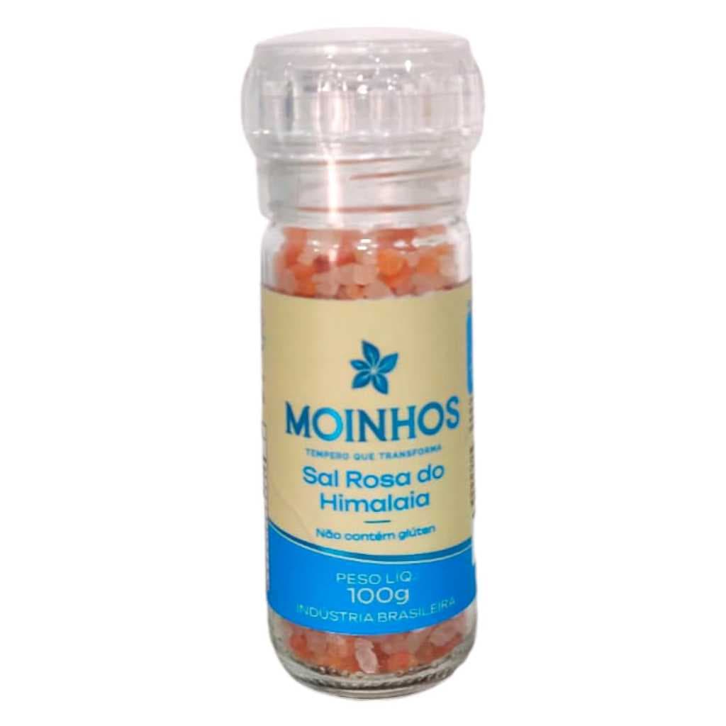 Sal Rosa do Himalaia Grosso 100g - Moedor de Vidro Reutilizável - 100% Natural